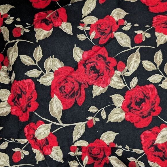 Premium quality rose floral long sleeve cotton button down shirt size S/M - Picture 10 of 11